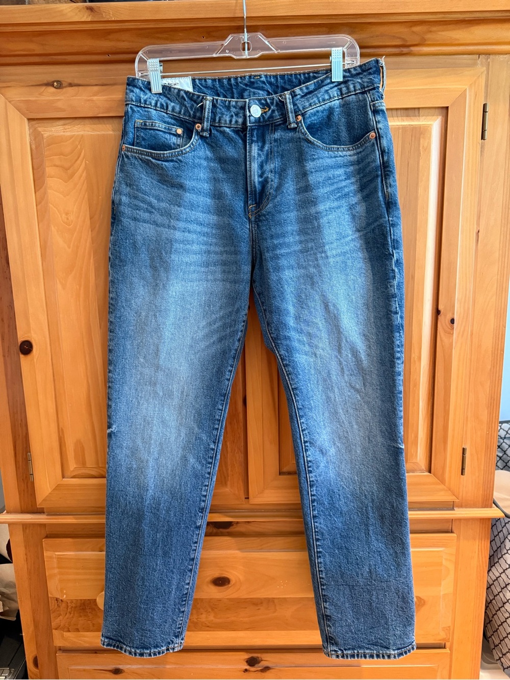 H&M Men's Relaxed Straight leg Blue Denim Jeans